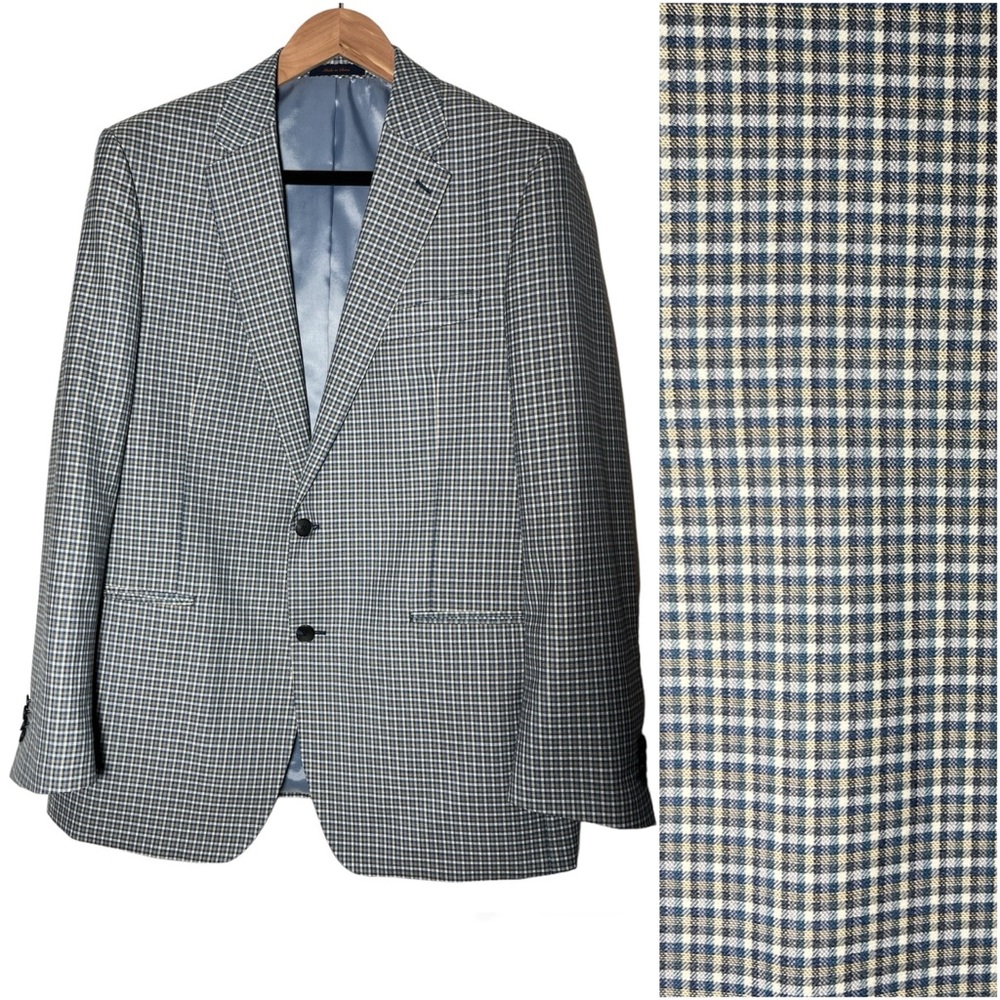 Roberto Rosso ‘Modena’ 44L Men’s Wool Blend Plaid Sport Coat